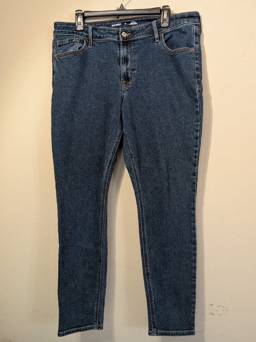 Rockstar Super Skinny Mid Rise Denim Jeans Old Navy Size 16